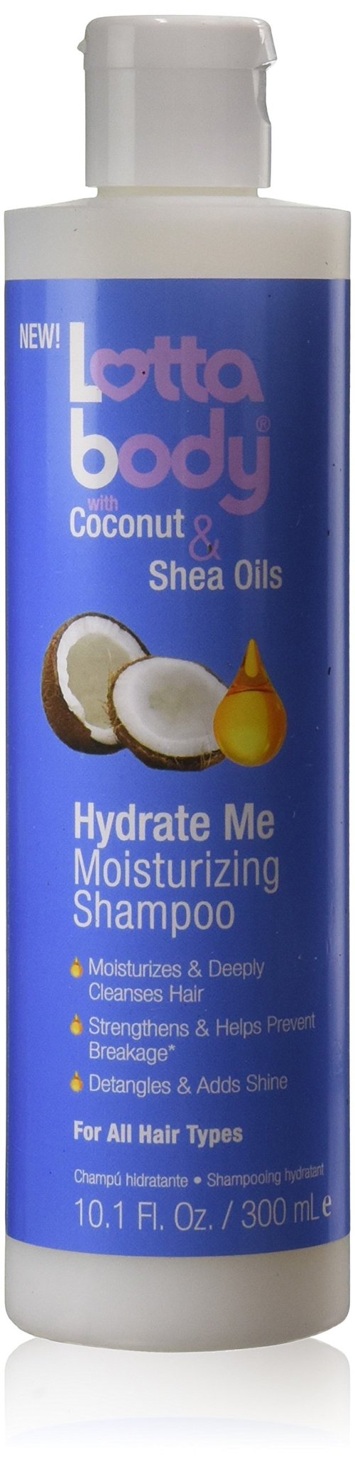 LOTTABODY Lotta Body Coconut & Shea Oils Hydrate Me Moisturizing Shampoo, 10.1 Oz
