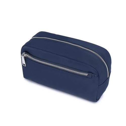 YONBEN Nylon Female cosmetic bags Canvas toiletry bags Wash bags with large capacity Simple design (Nylon/Navy Blue)