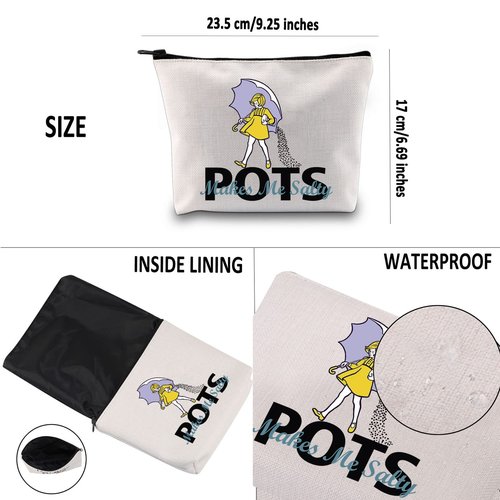 G2TUP POTS Awareness Gift POTS Makes Me Salty Makeup Bag POTS Syndrome Fighter Warrior Cosmetic Bag Dysautonomia Awareness Gift (POTS Makes Me Salty MB)