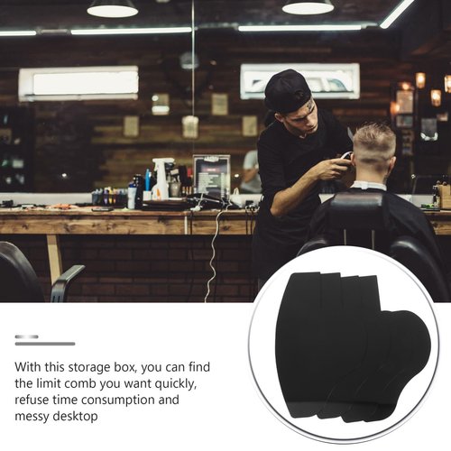 Beaupretty 4Pcs Hairline Enhancing Card Beard Shaping Template Hairline Optimizer Tool Mustache Lineup Stencil for Men Hair Cutting and Styling