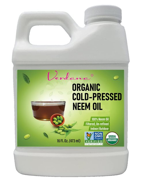 Verdana Pure Neem Oil for Plants – 16 Fl Oz – Organic, Cold Pressed, Unrefined, Non-GMO – 100% Natural Spray for Plant Leaf Shine, DIY Beauty, Soap Making – No Additives