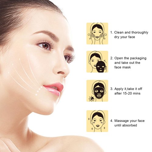 Adofect 15 Pack 24K Gold Crystal Collagen Facial Patches, Crystal Collagen Facial Pads sheet for Anti Aging, Puffiness, Moisturizing, Deep Tissue Rejuvenation and Hydrates Skin