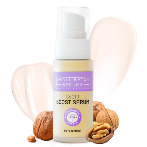 CoQ10 Pure Boost Glowing Face Serum - Coenzyme Q10 Serum with Hyaluronic Acid & Vitamin E for Enhanced Anti Aging Skin Care - Hydrating Hyaluronic Acid Facial Serum - Made in USA