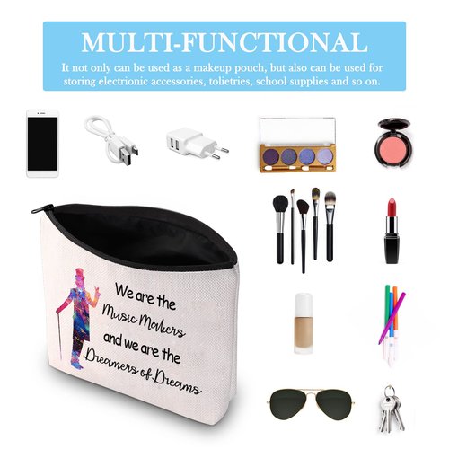 GJTIM Movie Inspired Gift We Are The Music Makers We are The Dreamers Of Dreams Music Producer Gift Cosmetic Bag for Musicians (Music Makers Bag)