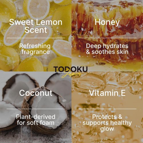 TODOKU JAPAN Deep Moist Honey Face Wash - 110g