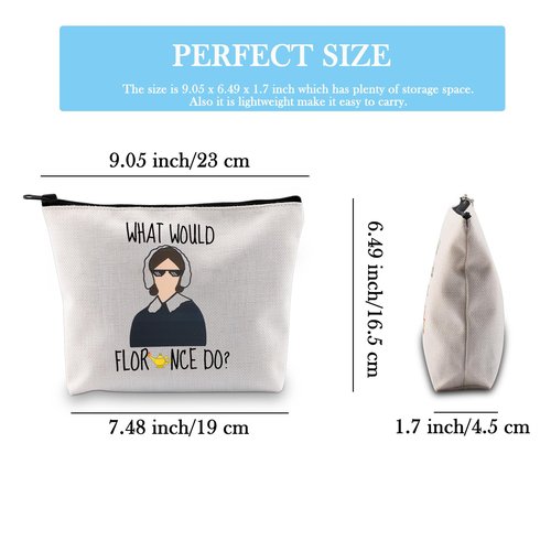 GJTIM Nurse Gift Nursing Graduation Toiletry Pouch What Would Do Makeup Bag Nurse Fans Gift (What Would Do)