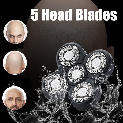 4PCS Shaver Replacement Blades,5 Head Shaver Heads for Bald Men,Head and Face Electric Razor Shaver Head