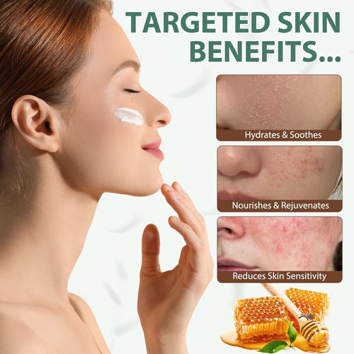 NIFEISHI 2 Pack Beef Tallow for Skin, Whipped Tallow and Honey Balm, Grass Fed & Organic Tallow Face Moisturizer Lip Balm, Deeply Moisturizing for Face & Body, 120g/4.2 oz