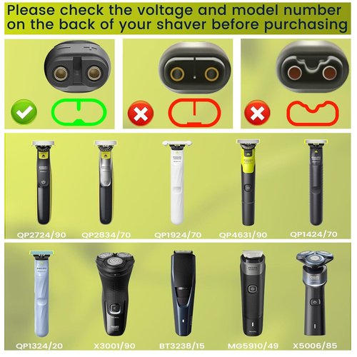 5V Charger Cord for Philips Norelco One Blade QP2724, QP2834, MG5910, MG7910, MG9510,MG9520,X5006,PQ888 PQ889 Charger Cable OneBlade 1.64ft 1PCS