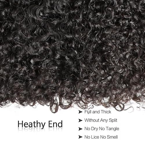 VIPbeauty Burmese Curly Bundles Human Hair Unprocessed Virgin Hair Bundles Deals Human Hair Extensions 16A Raw Burmese Curly Human Hair 3C4A Bundles for Black Women Natural Black 20 22 24 Inch