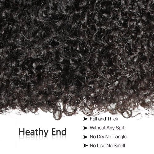 VIPbeauty Burmese Curly Human Hair Bundles One Curly Bundles Unprocessed 3C4A Burmese Raw Hair Extension Real Human Hair 16A Natural Color Spiral Hair Weft Extensions Quick Weave Bundle 14 Inch