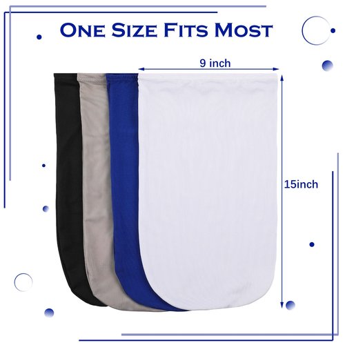 4 Pieces Unisex Dreadlock Cap Long Hair Dreads Head Wrap Sleeping Cap Hair Accessories Sleep Bonnet for Men Women(Black, White, Blue, Gray)