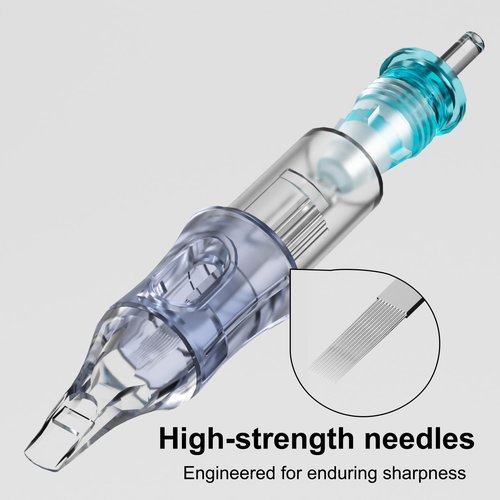 BRONC 50PCS Tattoo Cartridge Needles 1011RM - 11RM #10 Bugpin 0.30mm 11 Curved Magnum Disposable Tattoo Needles for Rotary Tattoo Machines