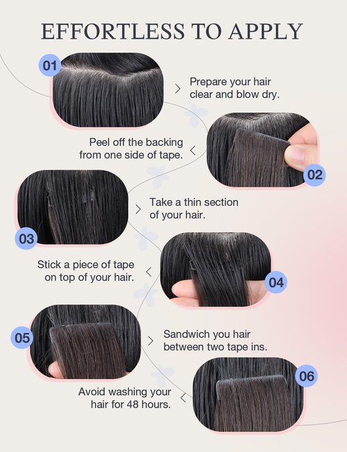 DOORES Injected Seamless Tape in Hair Extensions Human Hair Invisi Edge, Dark Brown to Chestnut Brown 10 Injection Tape-ins with 10 Classic Tape-ins 50g 16 Inch, Tape in Extensions