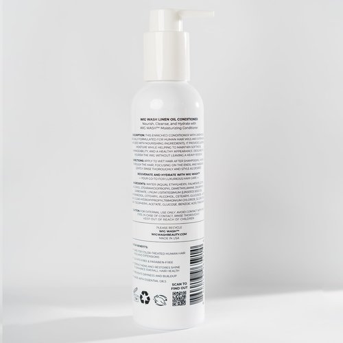 WIG WASH - WIG CONDITIONER - Linen Oil Conditioner – Sulfate-Free Formula for Human Hair Wigs, Extensions & Natural Hair – Moisturizing, Lightweight, Color Safe – 8 fl oz