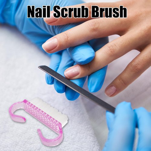 TANEMUDO 420 Pcs Handle Grip Nail Brush Bulk 5 Colors Nail Scrub Brush Pedicure Scrubbing Tool for Men and Women for Cleaner Nails and Toes