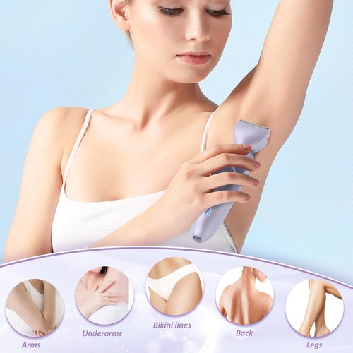 Electric Razors for Women Face Full Body, 2-in-1 Bikini Trimmer and Shavers for Womens Legs Arms Underarm Pubic Hair, Comfort Smooth Lady Body Trimmers IPX7 Waterproof Wet and Dry, USB-C Rechargeable
