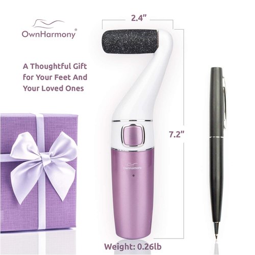 Own Harmony Electric Callus Remover for Feet and 6 Rollers Bundle: Rechargeable Pedicure Tools & Professional Foot Care for Women - Electronic Foot File Sander - Best for Hard Dry, Dead, Cracked Skin