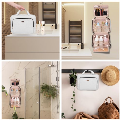 BALULHG Toiletry Bag with Hanging Hook, Portable Makeup Cosmetic Bags, Space-efficient, Collapsible Moving, making it more suitable for Travel