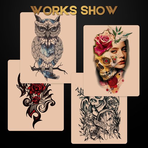 3MM Fake Skin Tattoo - Jconly 20Pcs Practice Skin Double Sides Thick Fake Skin Tattoo Skin, 8×6 in Fake Skin for Beginners and Experienced Tattoo Artists…