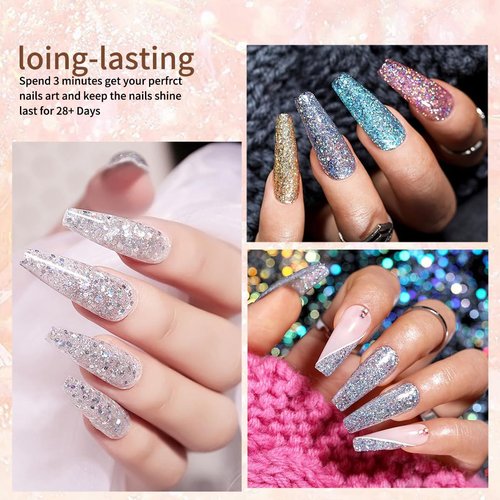 Finger Secret Shiny Nail Extension Gel,Poly Gel 12-Colors Set,New Upgrade Shiny Style Multiple Extension Poly GeL Nail Combinations Shine Your Life