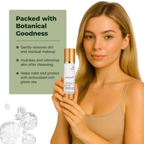 Refreshing Green Tea Extract Facial Toner – Purifies, Hydrates & Soothes for a Glowing Complexion – Fights Signs of Aging – Gentle Skin Care for All Skin Types – 1fl oz (30mL)