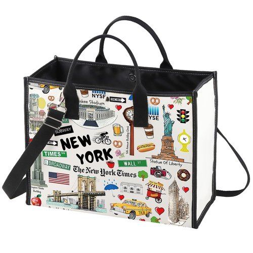 WZMPA New York Cosmetic Bag New YorkSouvenir Gift Vacation Makeup Zipper Pouch City Merchandise (New York-TB)
