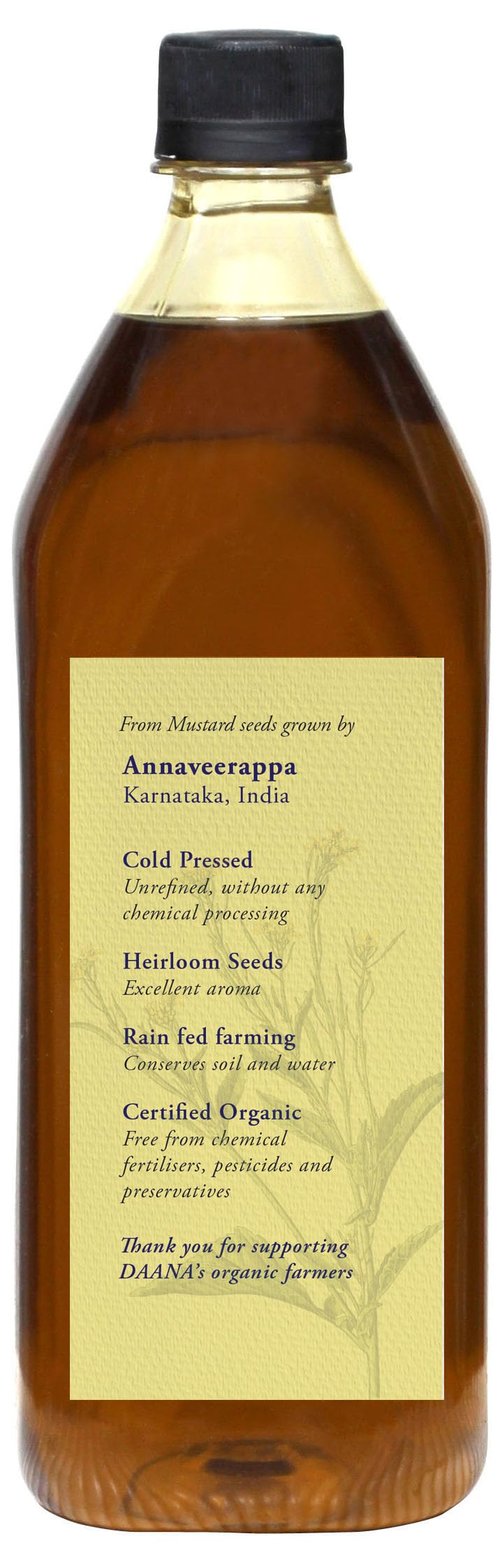 DAANA Mustard Oil for Skin: Certified USDA Organic, Extra Virgin, Cold Pressed (Fl Oz)