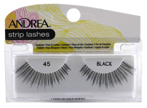 Andrea Lashes Strip Style 45 Black (6 Pack)