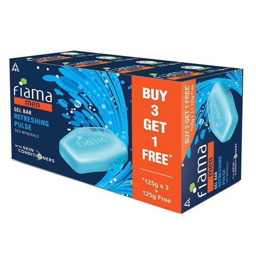 Fiama Di Wills Men Refreshing Pulse Gel Bar 125g (Buy 3 get 1 Free)