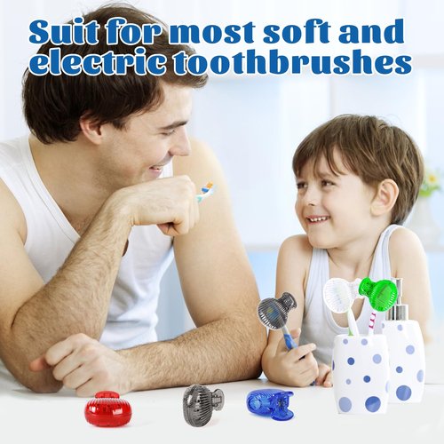UCEC 6 Pack Toothbrush Covers Caps, Toothbrush Protector Head Covers Case, Plastic Clip Tooth Brush Cover for Travel, Camping, Bathroom, School, Business