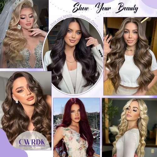 CWRDK Clip in Hair Extensions Real Human Hair,100% Brazilian Remy Human Hair Clip ins for Women, Straight Seamless Double Weft Hair Extensions, Invisible 8pcs, 14 Inch 80g, #2 Dark Brown