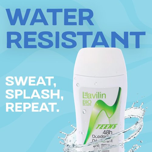Lavilin Natural Aluminum-Free Deodorant Stick for Teens - Up to 48 Hours of Protection - Natural Formula - 60ml