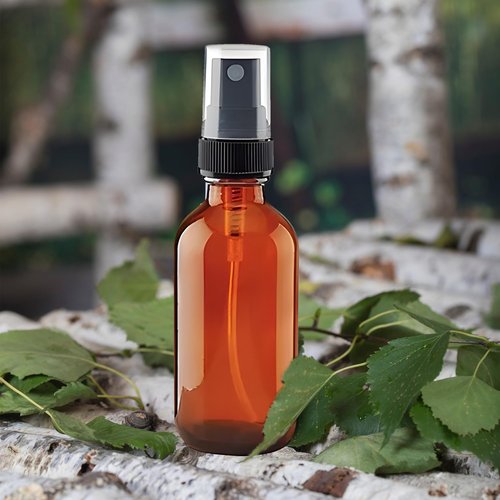 4 Pack Amber Glass Spray Bottles – 2oz Refillable Mini Bottles for Essential Oils, Perfumes, Serums, and DIY Skincare – Durable Small Amber Containers with Spray