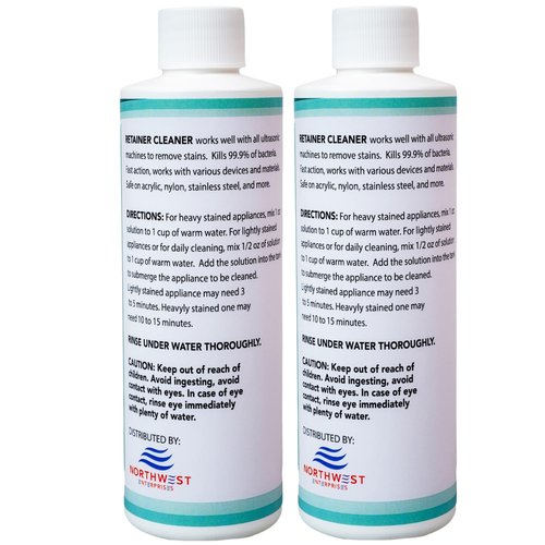 Ultrasonic Retainer Cleaner Solution Concentrate - Ultrasonic Denture Cleaner for Ultrasonic Machines - Cleans Mouthguards, Invisalign, and Nightguards - Updated Formula (Mint) (16 Ounces)