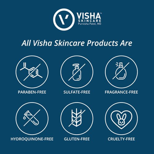 Visha Skincare Advanced 4 in 1 Multitasking Purifying Facial Cleanser, Face Wash to Reduce Facial Redness, Minimize Pores & Exfoliate Skin, Helps Restoring Skin's Natural Glow 6.8fl oz
