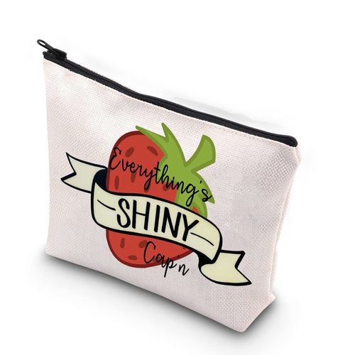 TSOTMO Firefly Serenity Everything’s Shiny Cute Strawberry Zipper Pouch Makeup Bag (Shiny capn)
