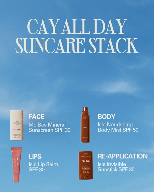 Cay Skin Mo'Bay Mineral Sunscreen Drops SPF 30 – Broad Spectrum Face Sunscreen & Makeup Primer w/Sea Moss – Lightweight, Moisturizing Reef Safe Lotion with Natural Finish for All Skin Types – 1.7 oz.