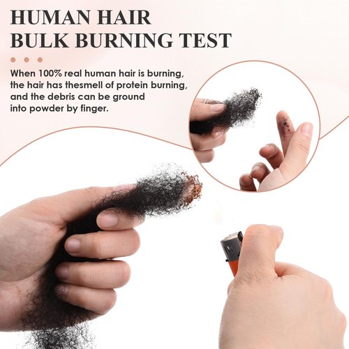 Teresa Afro Kinkys Bulk Human Hair For Twists, Afro Kinky-Curly Human Hair Bulk For Dreadlocks Extensions,Bulk Human Braiding Hair Afro Kinky Twist Extensions Natural And Soft(12 Inch, 30g/Pack)