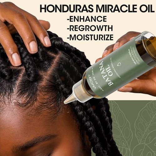 3 Pcs Batana Oil for Hair Growth, 100% Pure & Natural Raw Batana, Dr. Sebi Oil from Honduras, Care for Hair, Scalp & Skin, 3 Bottle with 6 Caps