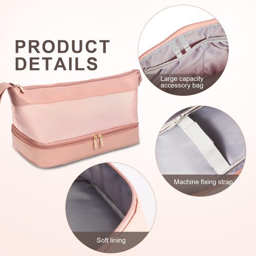 GENCAM Flexfusion Carrying Case for Shark, Travel Case for Shark Glam Ceramic/FlexFusion Hair Straightener, Travel Bag for Shark Flexfusion Air Ceramic HD641S/HD642S /HD6052S (Pink)