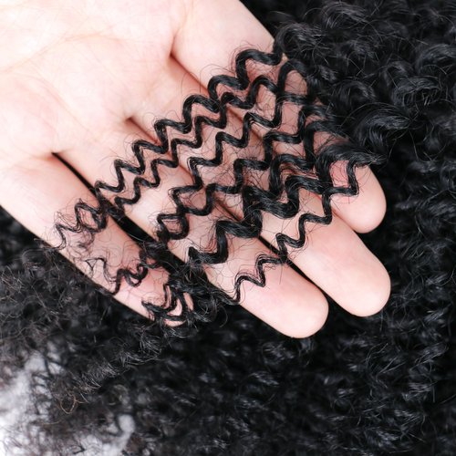 VIYAVIYA Mongolian Afro Kinky Curly Human Hair Bundle 20 Inch 1 Single Bundle 4B 4C Human Hair Curly Weave Bundles for Black Women Brazilian Virgin Human Hair Bundle Hair Extensions Natural Color