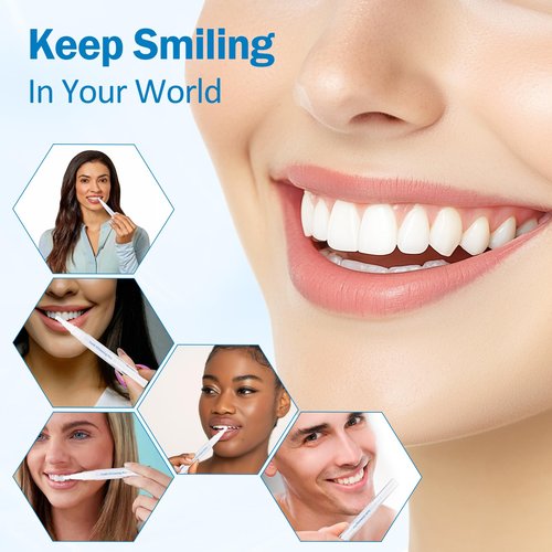 Teeth Whitening Pen - Professionally Stain Removal Teeth Whitening Gel Formula, No Sensitivity Effective Teeth Whitener, Mint (0.11 Fl Oz (Pack of 3))