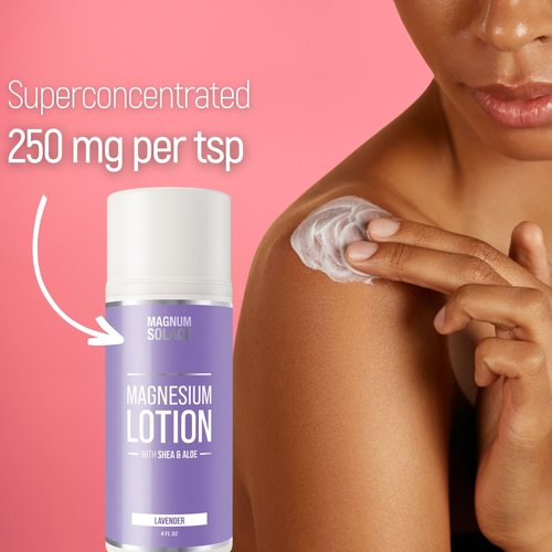 Magnesium Lotion with Aloe, Shea, Coconut - Alternative to Topical Magnesium Cream - Lavender