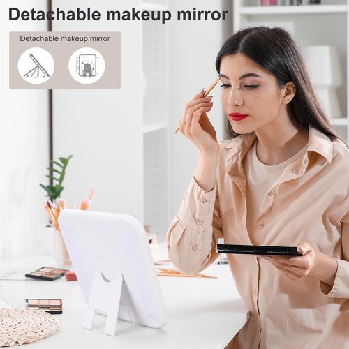 yehapp Travel Makeup Bag with Led Mirror, Portable Makeup Train Case Led Makeup Bag with Mirror Makeup Organizer Bag Travel Organizer Bag Makeup Case Ideal Gifts for Women