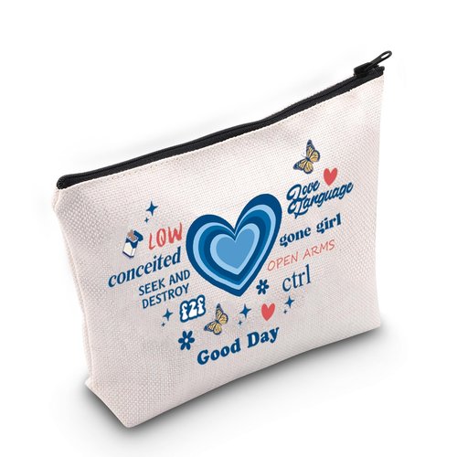 BWWKTOP Singer Album Cosmetic Makeup Bag Singer Concert Fans Gift Singer Makeup Zipper Pouch Bag Singer Merchandise (GoodDay)