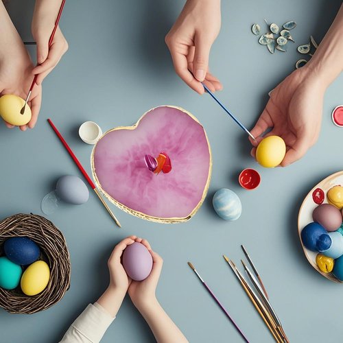2 Pcs Resin Nail Art Palette, Nail Painting Mixing Tray with Gold Edge, Nail Art Display Board, Nail Polish Holder for Nail Design, Manicure Tools for Nail Artists (E-Heart-Shaped White and Purple)