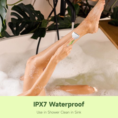 Electric Shaver for Women, 2025 Wet/Dry Razors for Women with LED Display,4 in 1 Cordless Hair Remover for Arms Legs Pubic Armpit Face, IPX7 Waterproof, Painless Electric Grooming Set