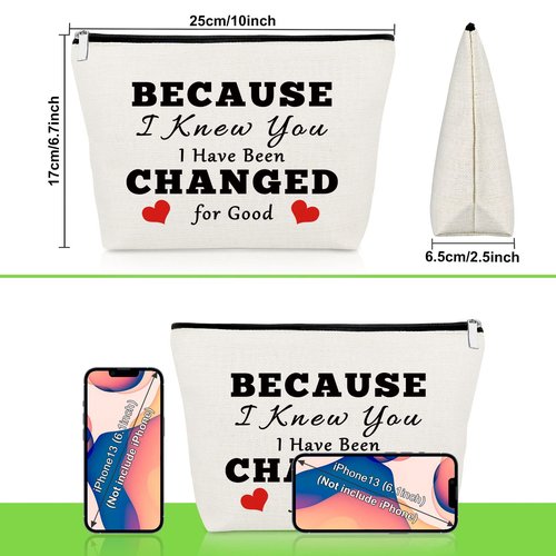Gevody Musical Lover Gifts Music Makeup Bag Musical Theater Gift Music Lover Gift for Best Friend Women Friendship Inspirational Gifts Birthday Gift for Sister Friend Cosmetic Bag Thanksgiving Gift