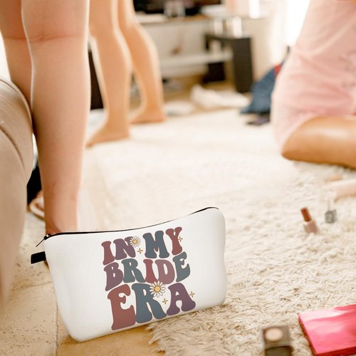 Baobeily In My Bride Era, Funny Engagement Gifts for Bride - Bridal Shower & Bachelorette Party Cosmetic Bag for Women